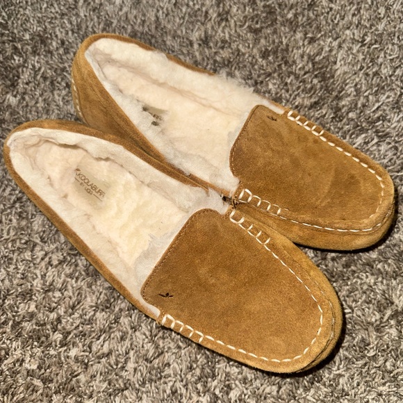 Cozy Brown Suede Women's Loafers - Picture 1 of 4